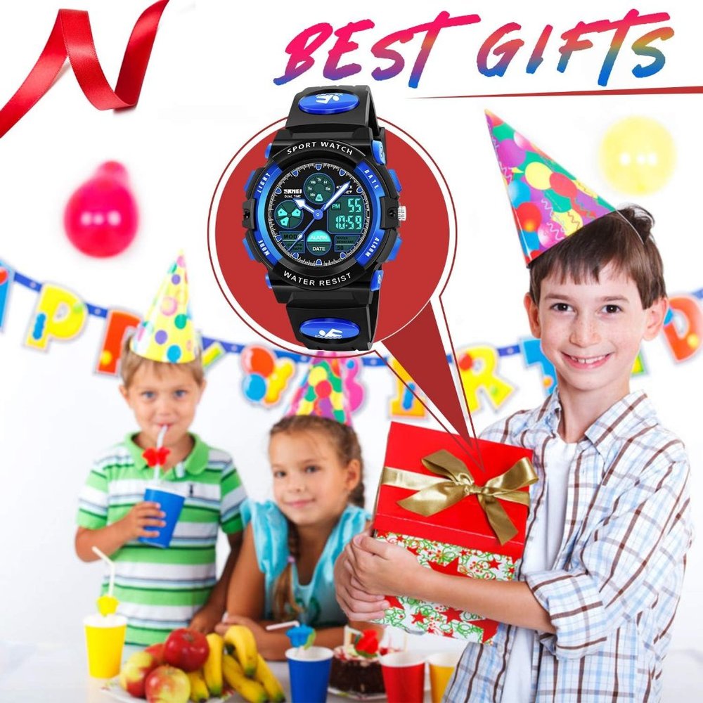 Kids LED Multi Function Waterproof Watch - Picture 7 of 10